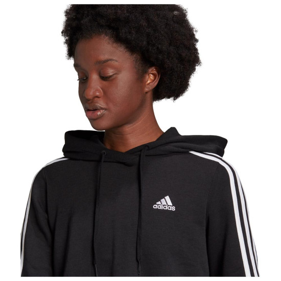 Adidas Γυναικείο φούτερ Essentials 3-Stripes Cropped Hoodie